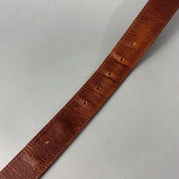 Vintage LEATHEROCK Women\'s Western Brown Leather Boho Shells Hippie Belt, Size M main image 6